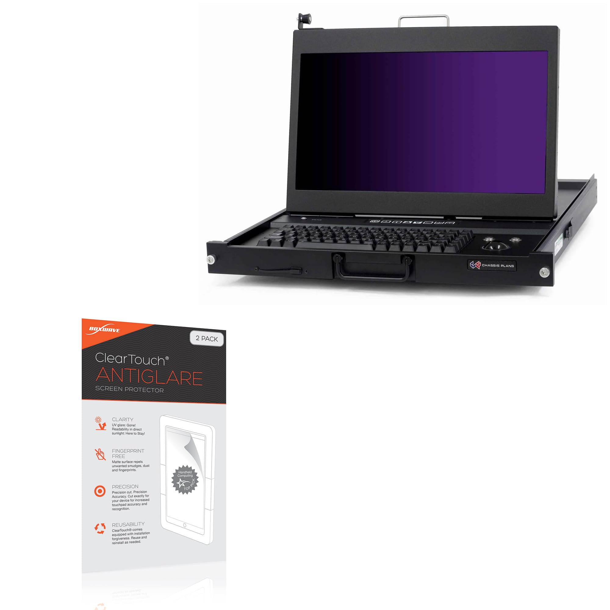 BoxWave Screen Protector Compatible with CP North America CCX-19 (19 in) - ClearTouch Anti-Glare (2-Pack), Anti-Fingerprint Matte Film Skin