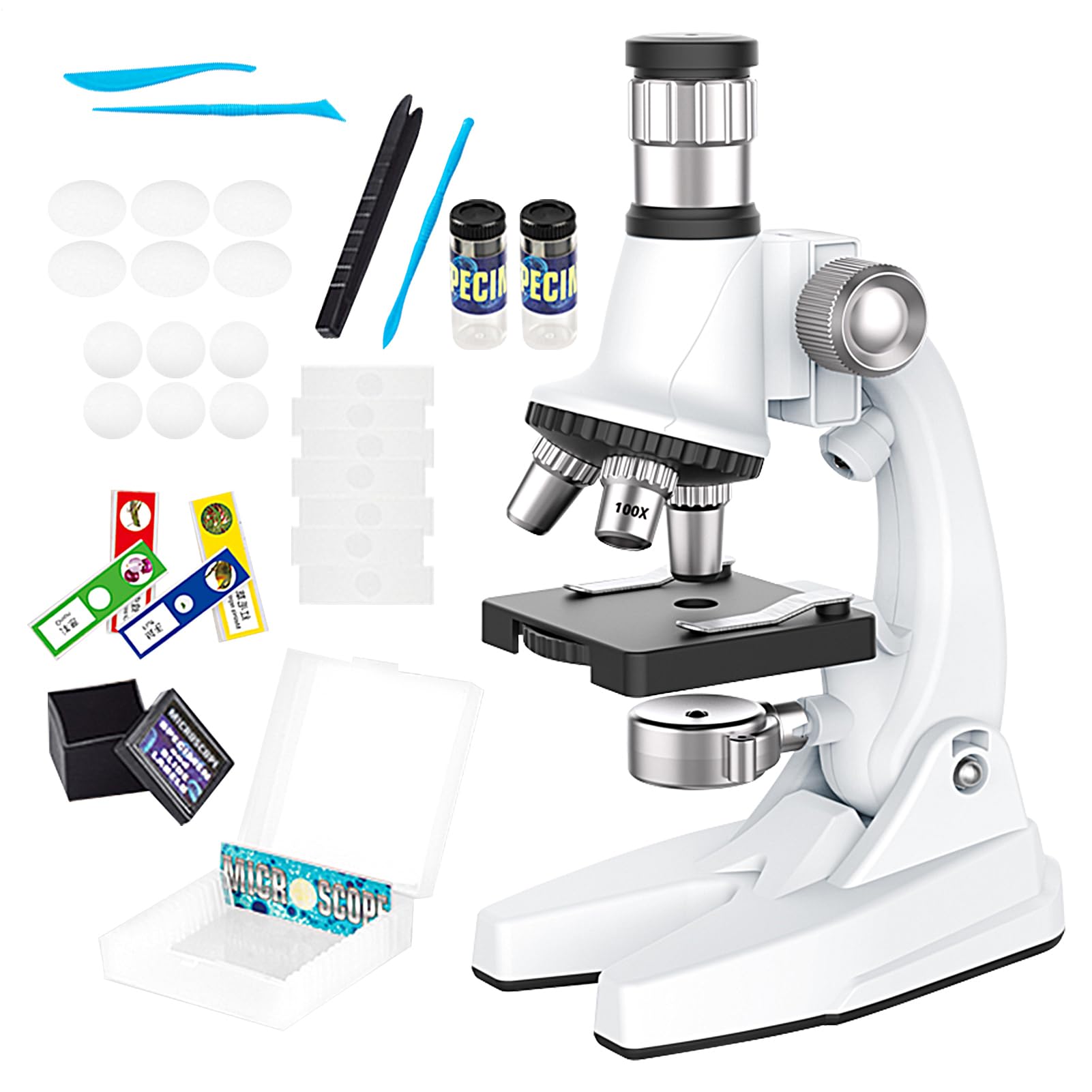 Microscope for 100X to 1200X Experiment | Scientific Learning Microscope for School Laboratory Classroom Boys Girls Students Science