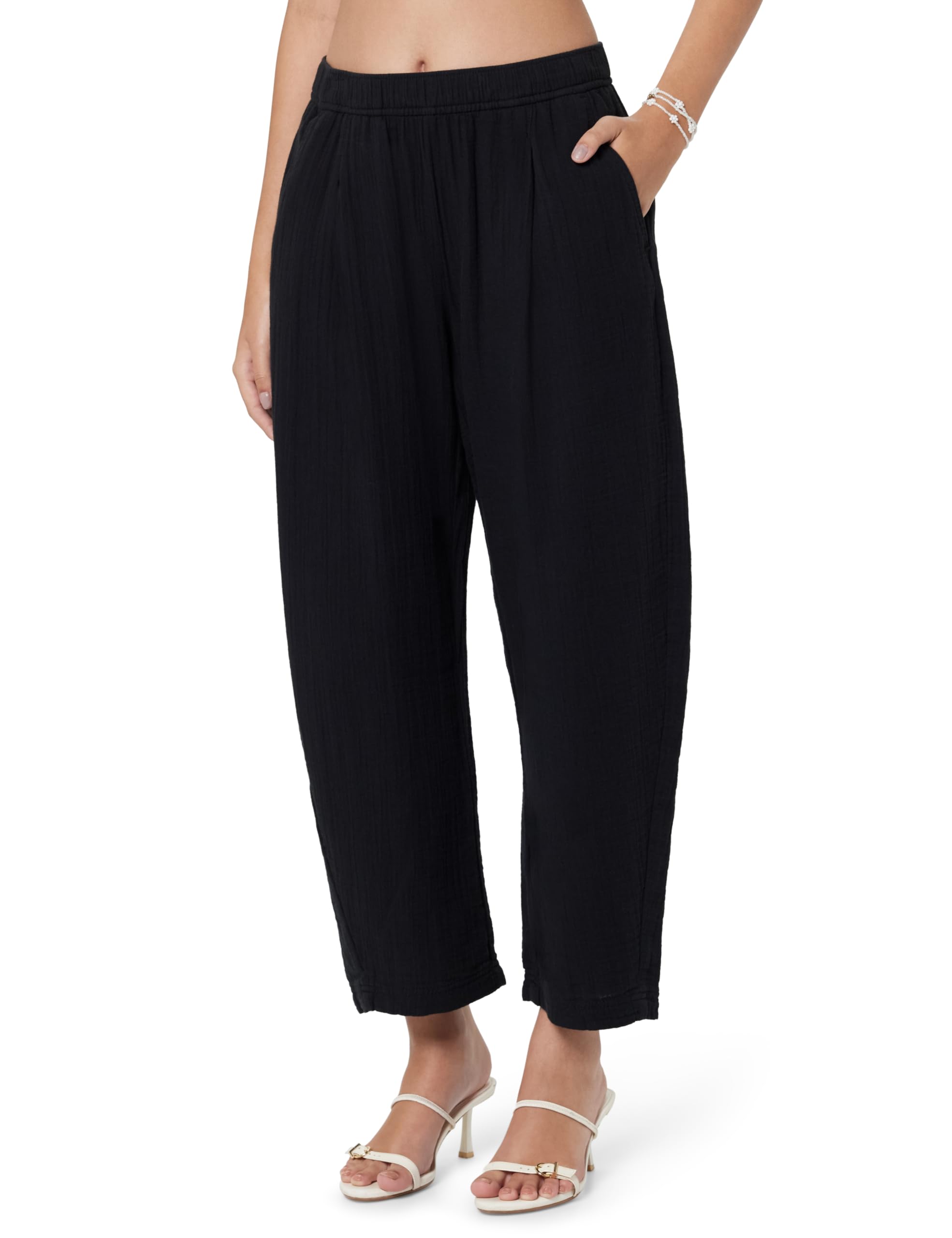 gap Women Solid Relaxed Fit Full Length Trousers-picture-14