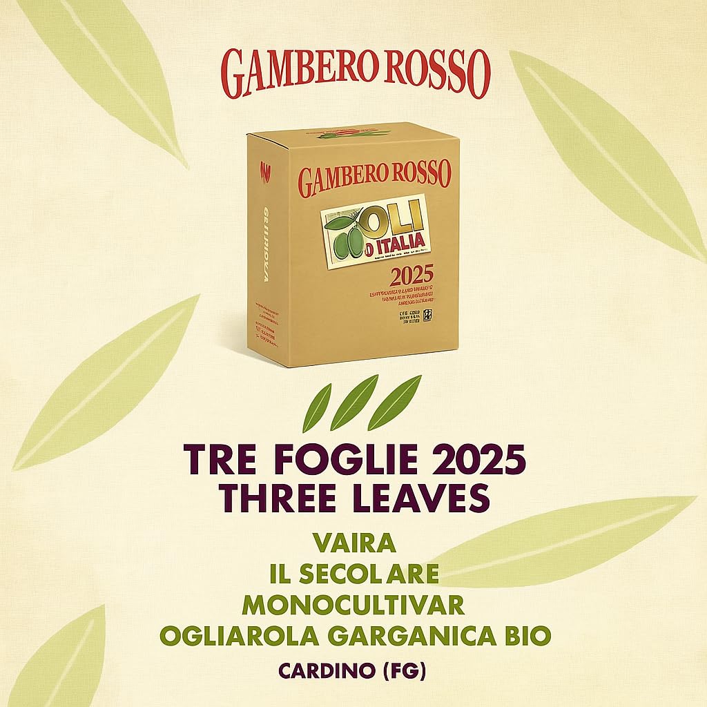 VAIRA Olio Extravergine di Oliva Biologico | Ogliarola Garganica 100% | Fruttato Medio | Estratto a Freddo | 2 Bottiglie da 750ml | Puglia | Ricco di Polifenoli | Vegan | Italiano