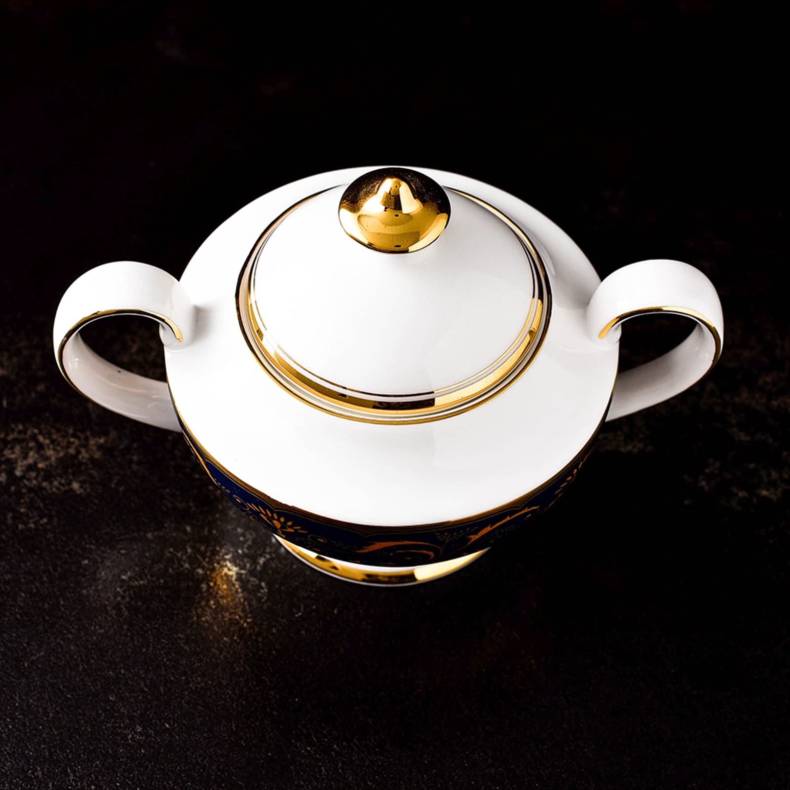 Cukiernica kreatywny pojemnik na cukier ceramiczny mini porcelana kostna zestaw do kawy cukiernica kuchnia przyprawy przechowywanie słoik na cukier garnek na cukier / pojemnik na cukier