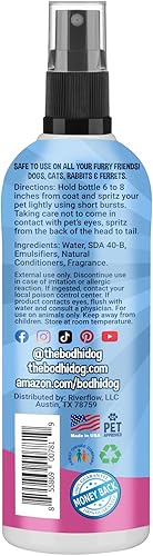 Vista 18 de Bodhi Dog - Colonia natural para mascotas, aerosol corporal prémium para perros y gatos, aroma limpio y fresco, cualidades de acondicionamiento