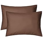 EXQ Home Toddler Pillowcases 13x18 Travel Pillow Case Set of 2, Small Pillow Case Fits Baby Pillow Sized 12x16, 13x18, Kids Pillowcases 2 Pack Machine Washable with Envelope ClosureBrown