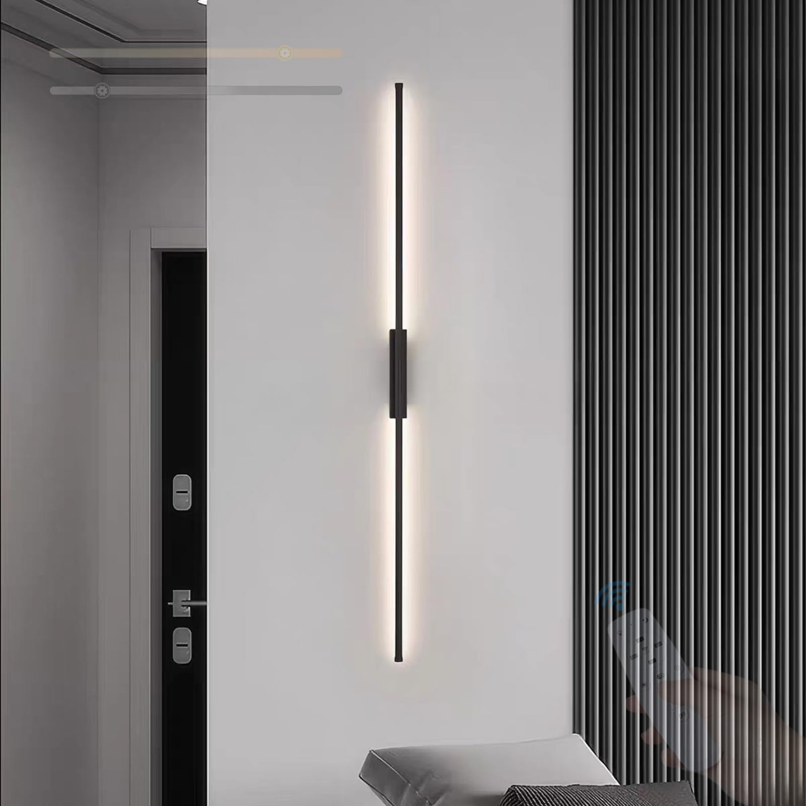 Iluminación dormitorio y pasillos con aplique LED moderno largo 8