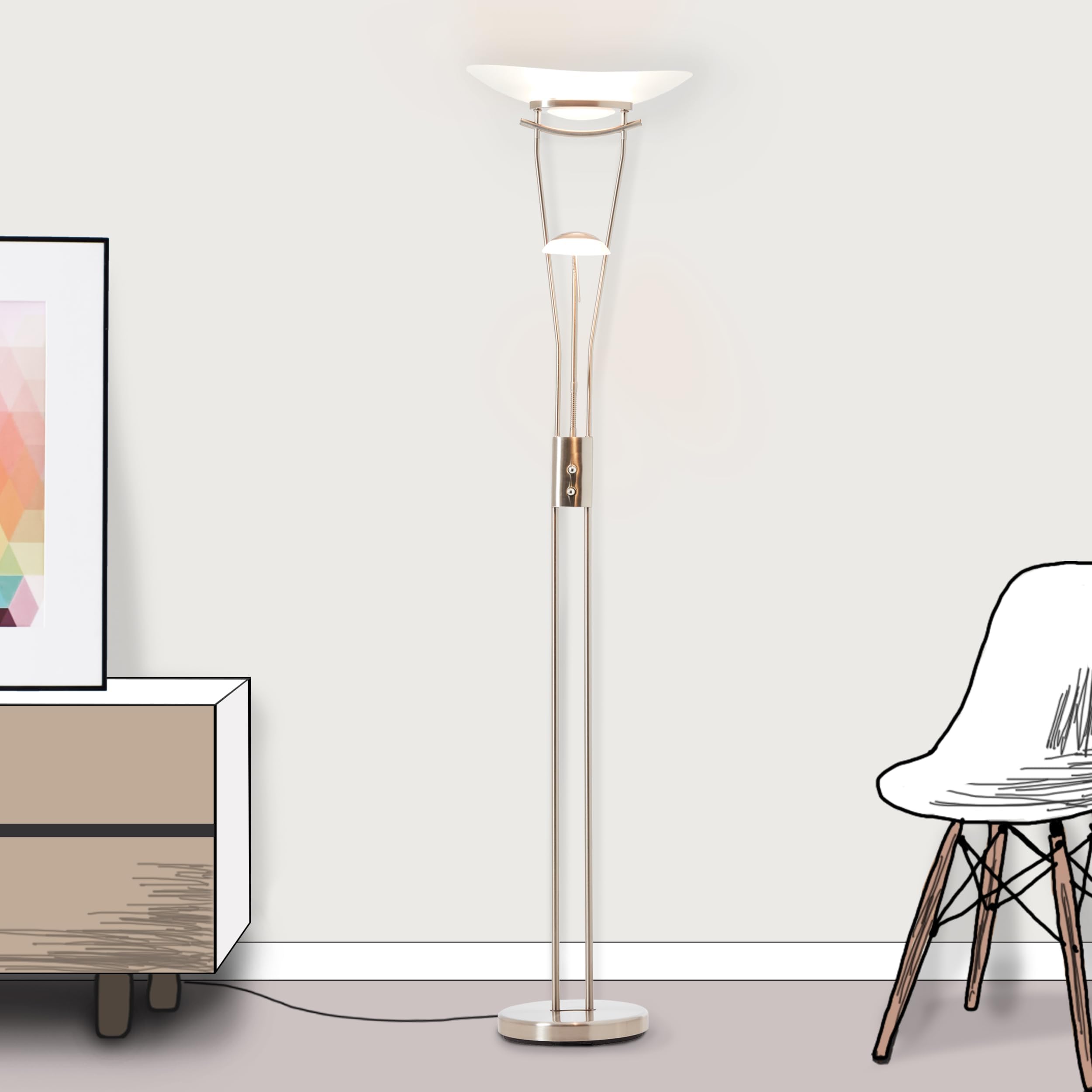 Glas Lampenschirm Fr Stehlampe