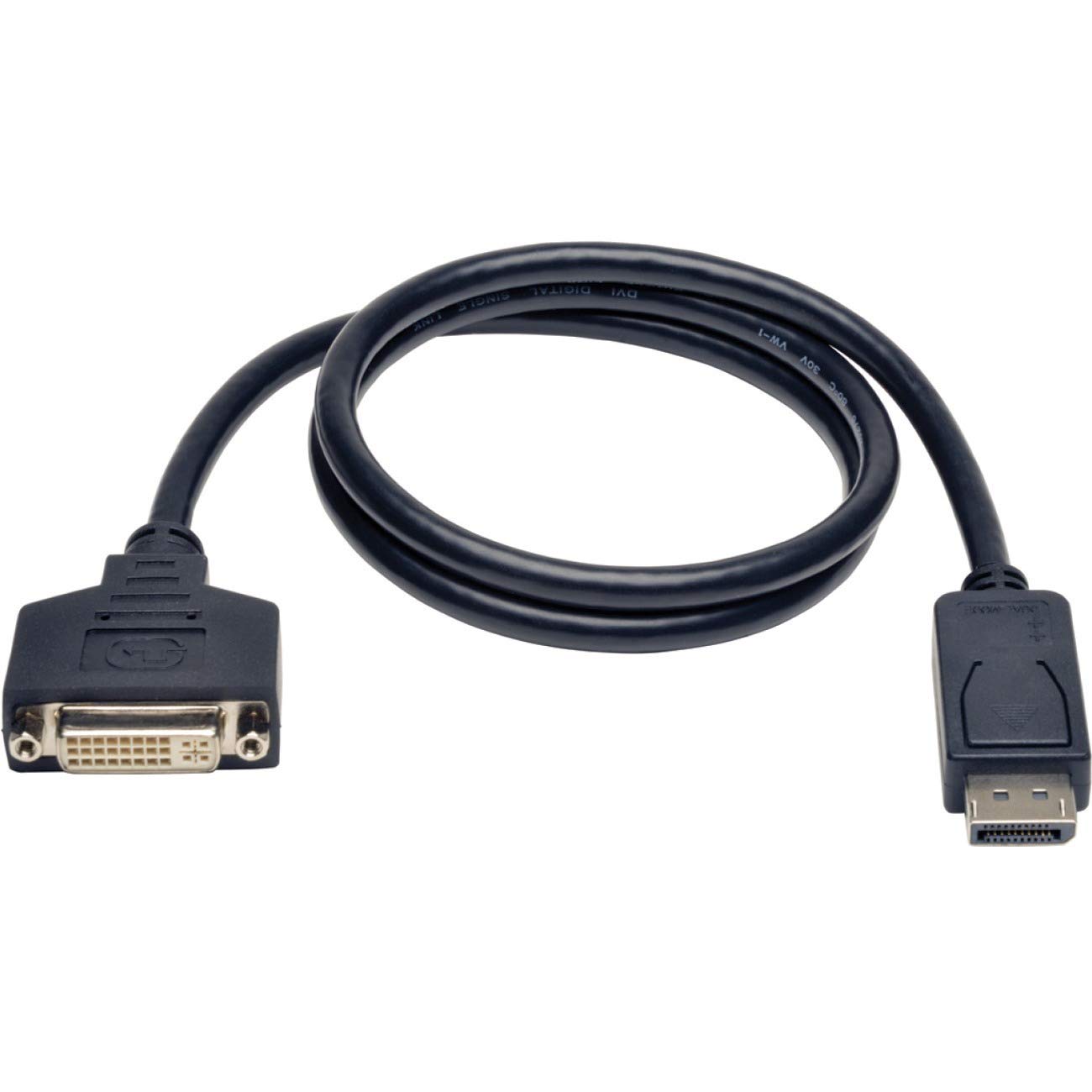 Cable adaptador DisplayPort a DVI DP2DVI convertidor de video para DP-M a DVI-I-F 3 pies (P134-003)