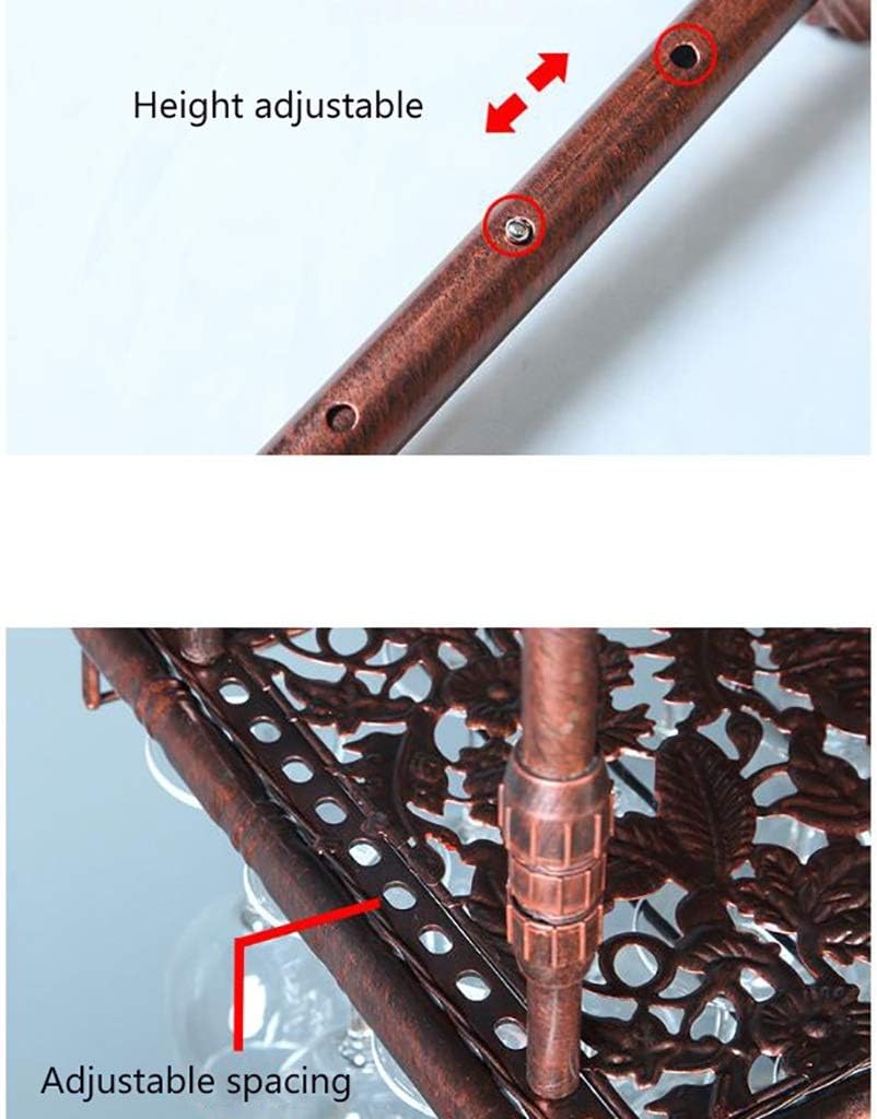 Adjustable Metal Wine Glass Holder Multi Functional Wine Bottle Rack Perfect for Restaurants & KTV Space Saving Design for Glassware Storage Elegant Bar Accessory