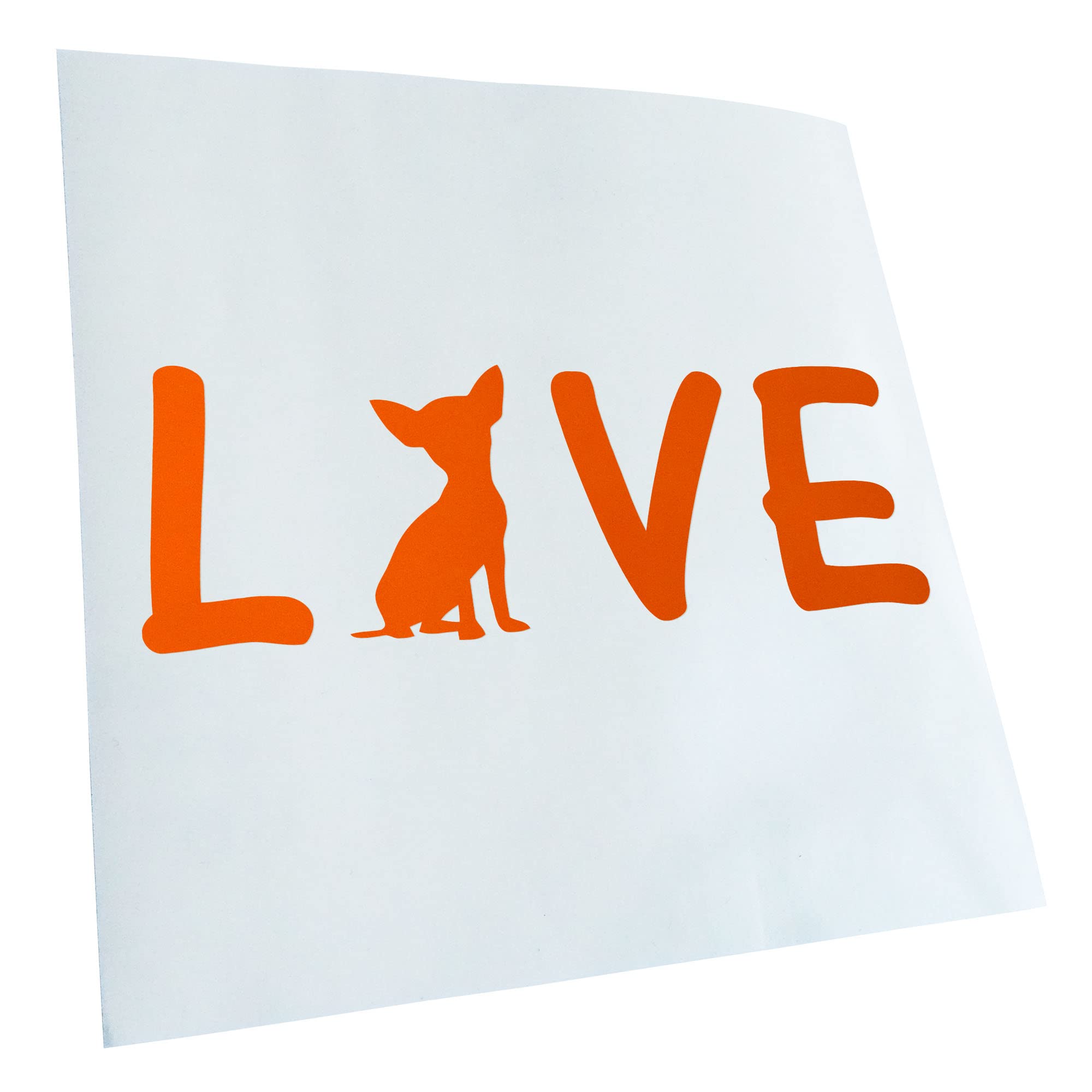 KIWISTAR Chihuahua Love Silhouette 12 x 10 cm in 15 Colours