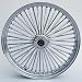 21X3.5 FAT SPOKE DUAL DISC FRONT WHEEL FOR HARLEY FLT TOURING BAGGERS 2000-07