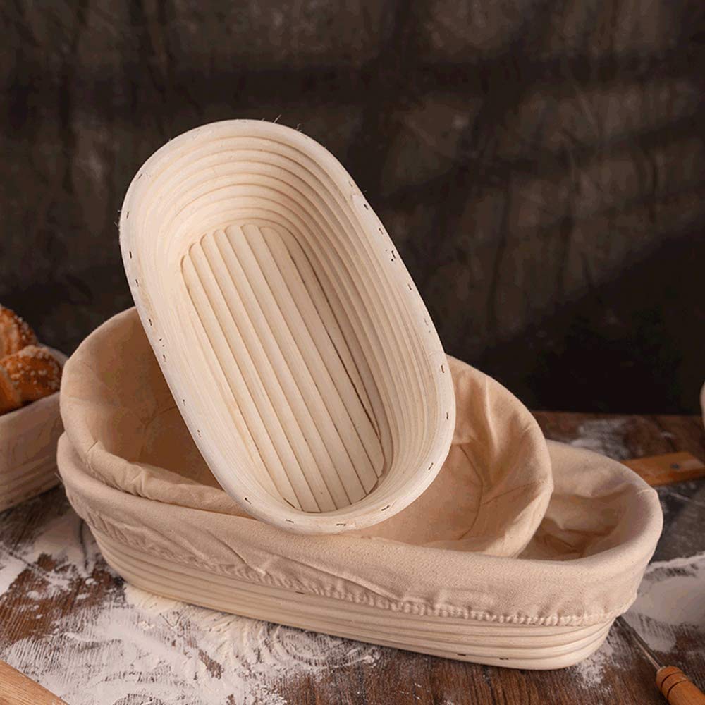 Brotback Set 14-teilig - Mit Gärkörbchen & Sauerteig Zubehör