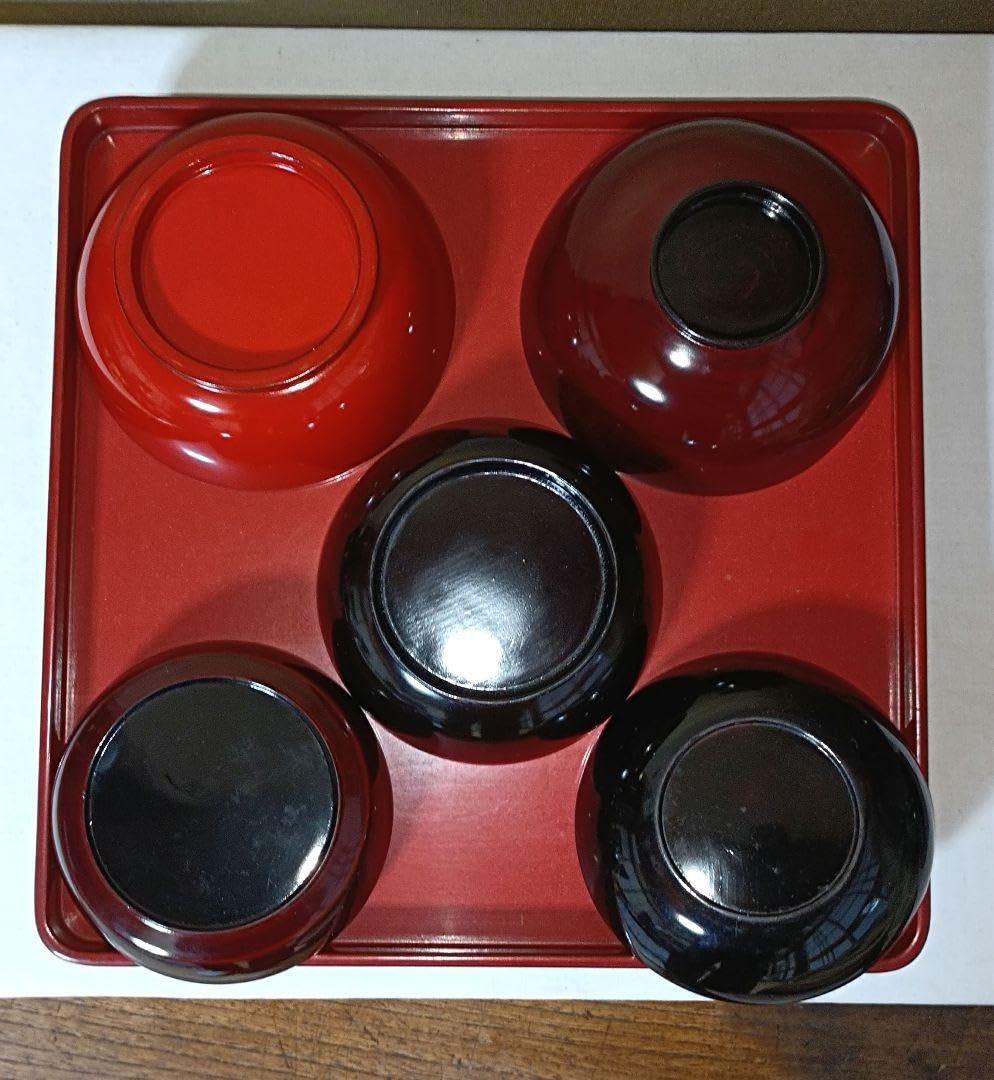 Amazon.co.jp: 金蒔絵漆器セット(金蒔絵椀2客、輪島朱塗椀1客、蒔絵皿2