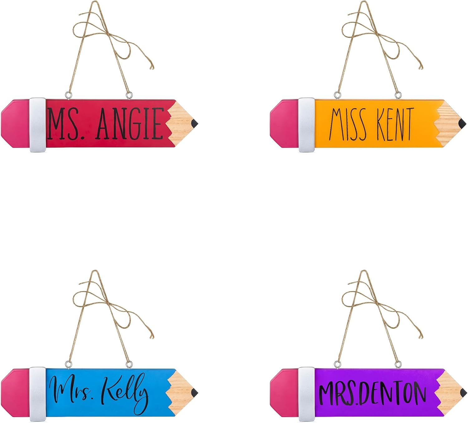 Sturdy Wooden Custom Door Sign Personalized Colorful Tassel Desk Name Plate Personalized Teacher Gift Engraved Plaque Suitable for Classroom or Home Decor Office Sign for Door