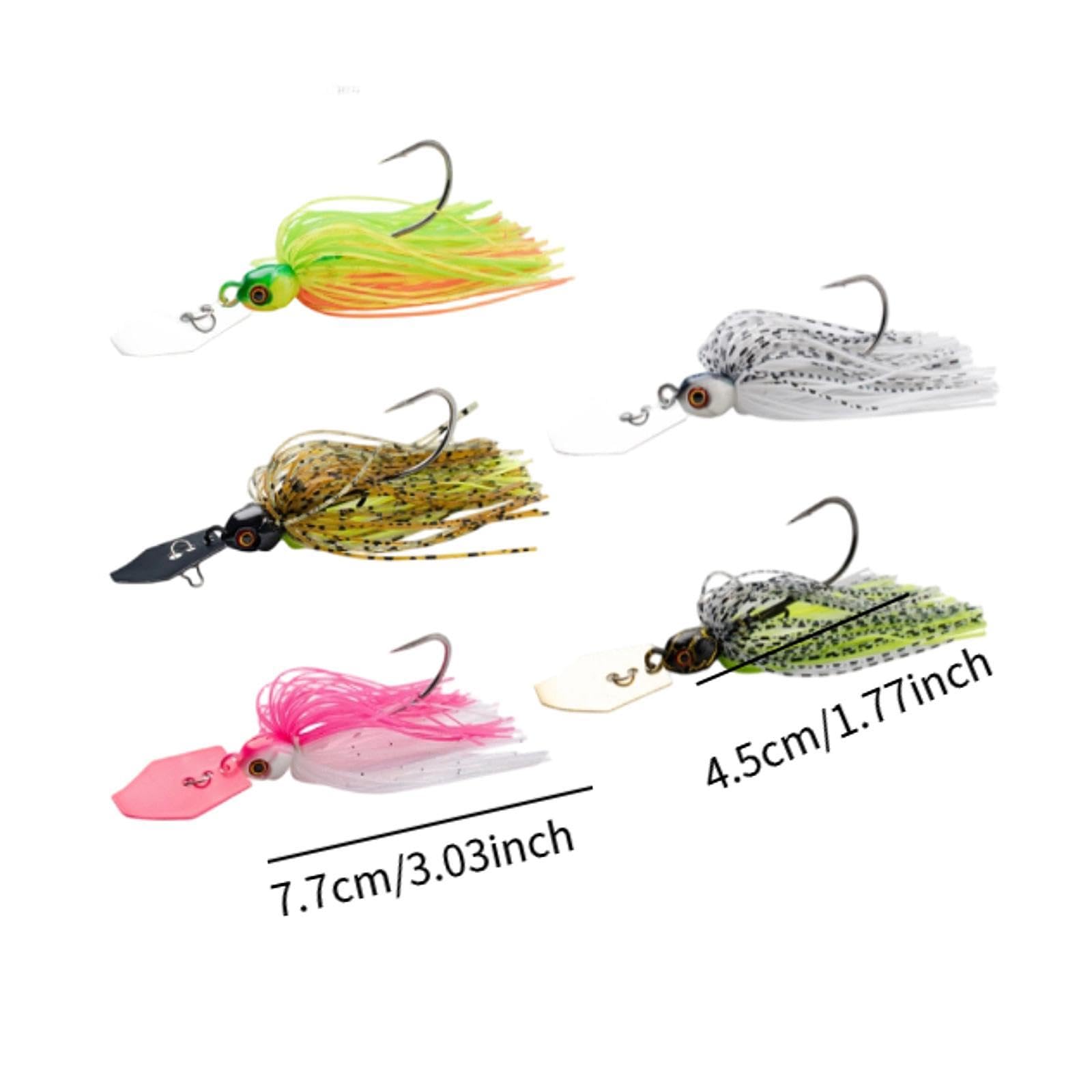 5 Pezzi Esca Jig Pesca Gancio Testa Jig Swimbait Artificiali Sviluppati per Utilizzo in Acque Dolci E Salate Struttura in Metallo Adatto per Pikeperch