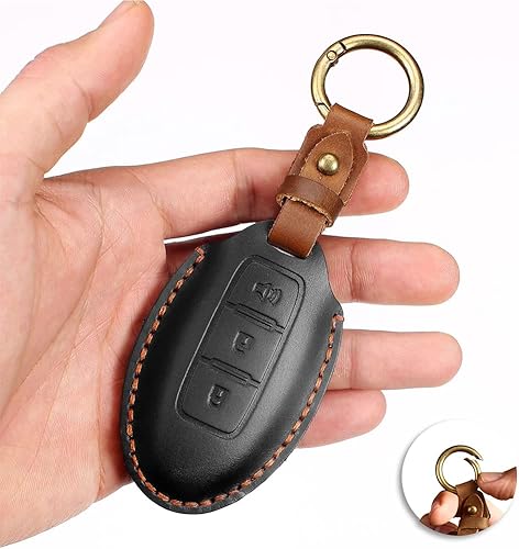 Miniatura 9 de HIBEYO Funda para llavero para Nissan Pathfinder Sentra Juke Leaf Titan Teana Qashqai Infiniti Q40 Q50 Q60 Q70 QX56 QX60 QX70 Accesorios de coche