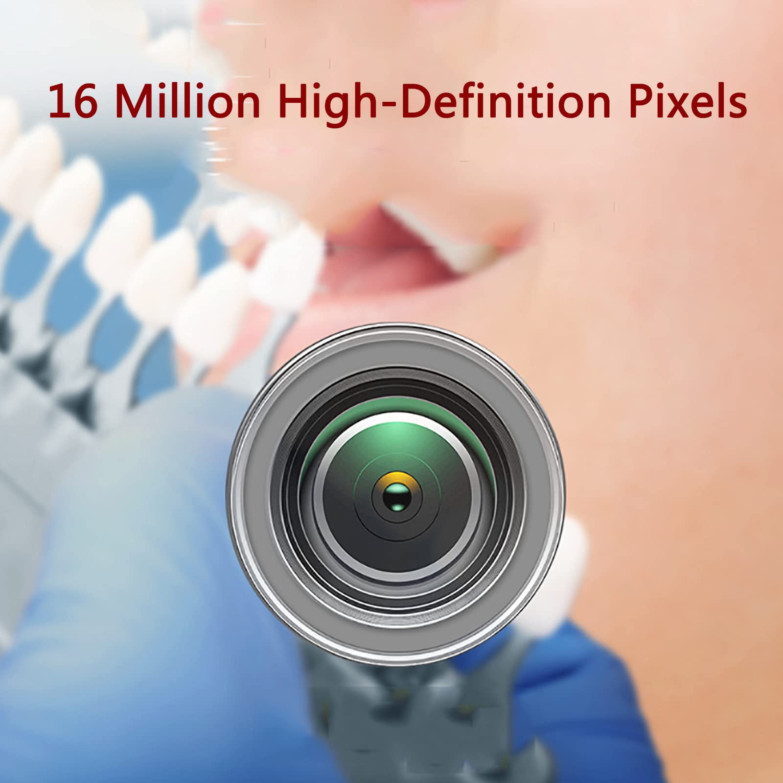 Telecamera Intraorale Dentale,Monitor per Telecamera Orale con Schermo da 17pollici E 16milioni Pixel HD, 1/4 Immagine Regolabile E Funzione Anti-vibrazioneintelligente,per Ospedalieroclinico