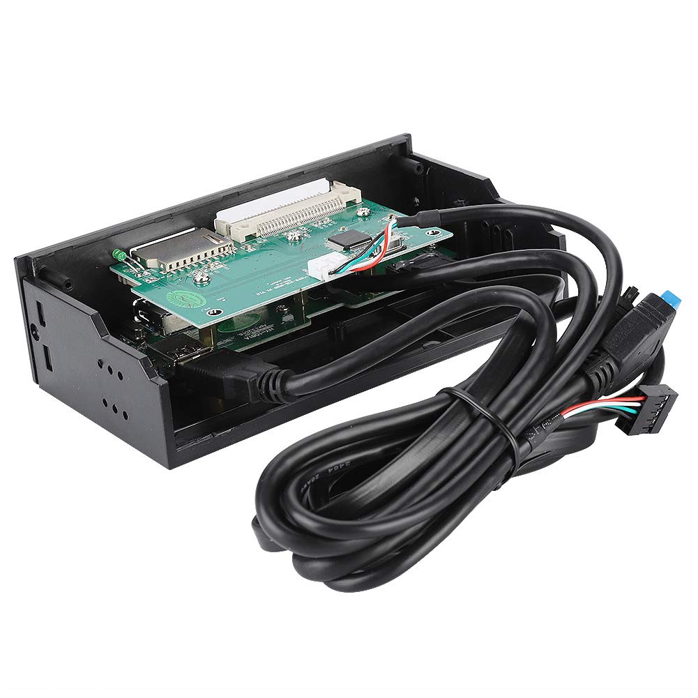 Lettore di Schede, 5,25 Pollici Lettore di Schede Interno USB 3.0 Multifunzione ad alta Velocità Supporto per Pannello Frontale del PC per Cruscotto M2, MSO, SD, MS, XD, 64G CF Card…