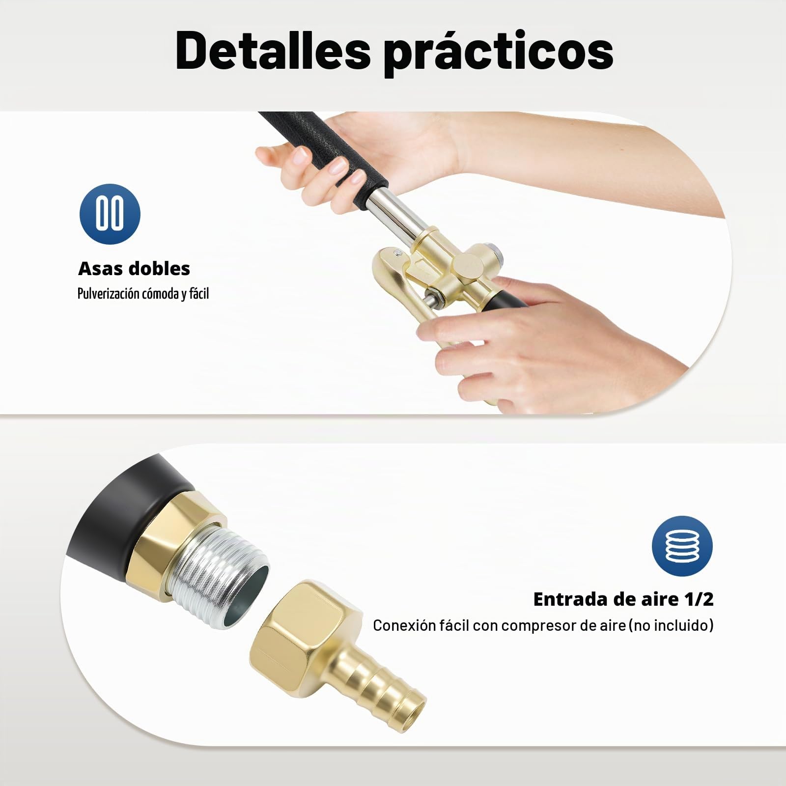 Pistola Neumática de Mortero de Cemento, Pulverizadora con Boquilla de Aire Comprimido, Ideal para Limpieza de Paredes