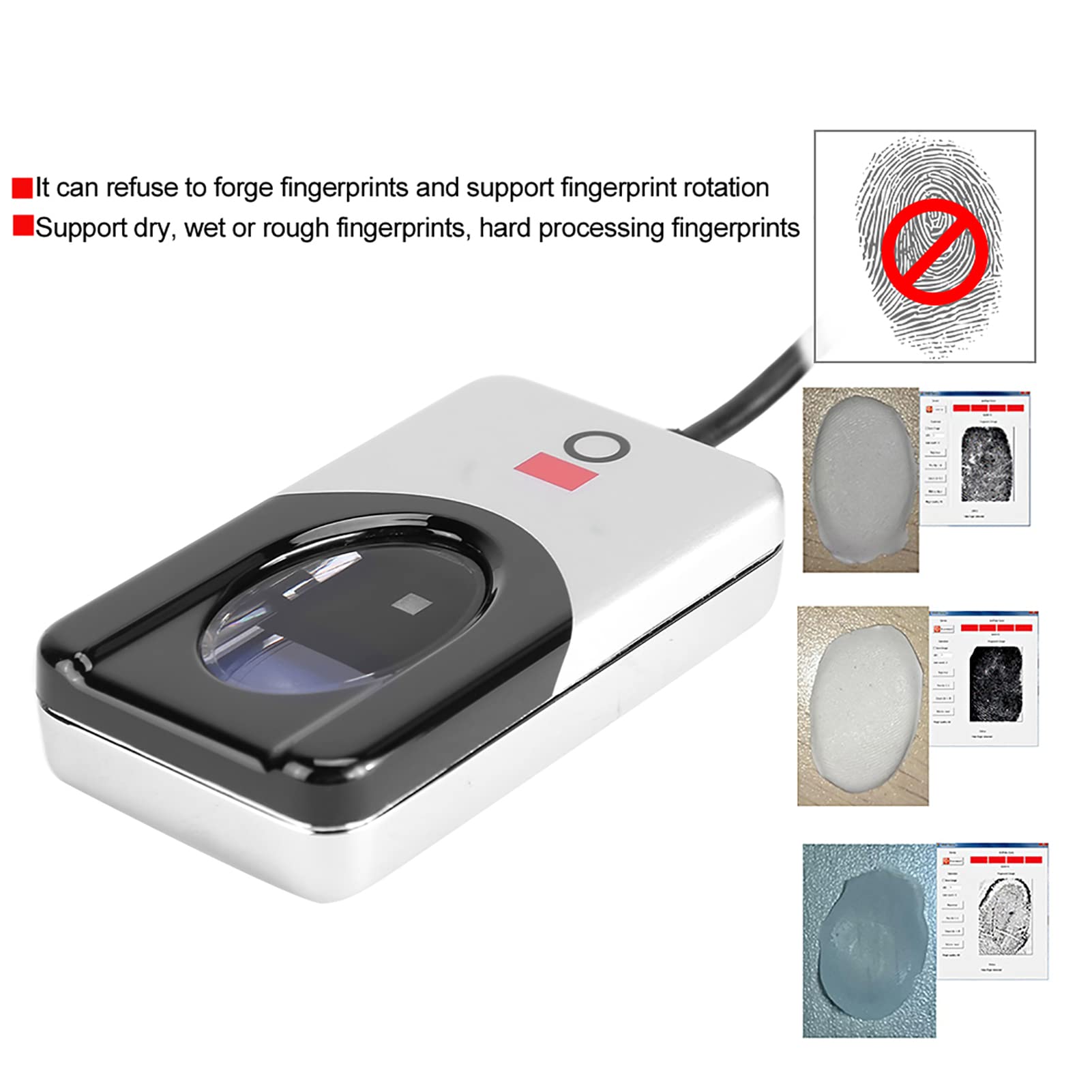 Recolector Biométrico de Huellas Dactilares Lector Rápido de para Uso Personal y Sistemas de Seguridad Digital