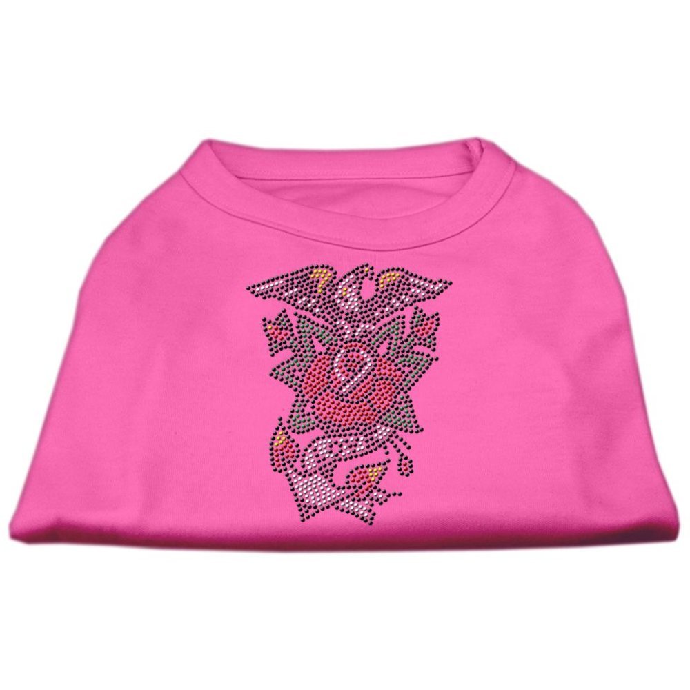 Mirage Pet Products Eagle Rose Nailhead Pet Shirt, Large, Bright Pink