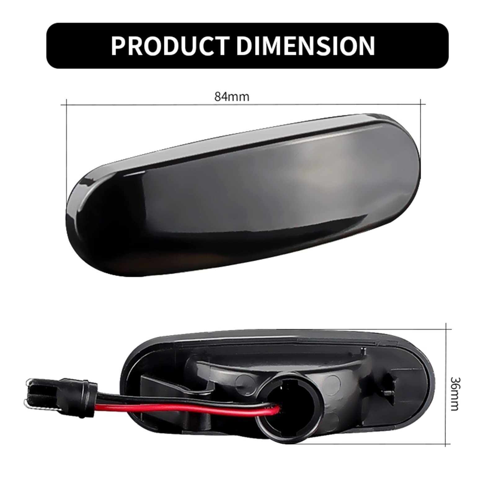 indicatore Luminoso Indicatore di Direzione A per Auto Indicatore Luminoso Laterale OEM: 51717793 51942933 Compatibile con Fiat per Panda Van MK2 MK3 per Grande 2003-2019