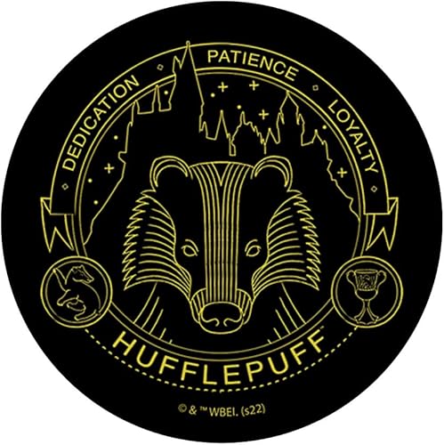 Miniatura 3 de Harry Potter PopSockets de arte de línea de símbolos Hufflepuff PopGrip intercambiable