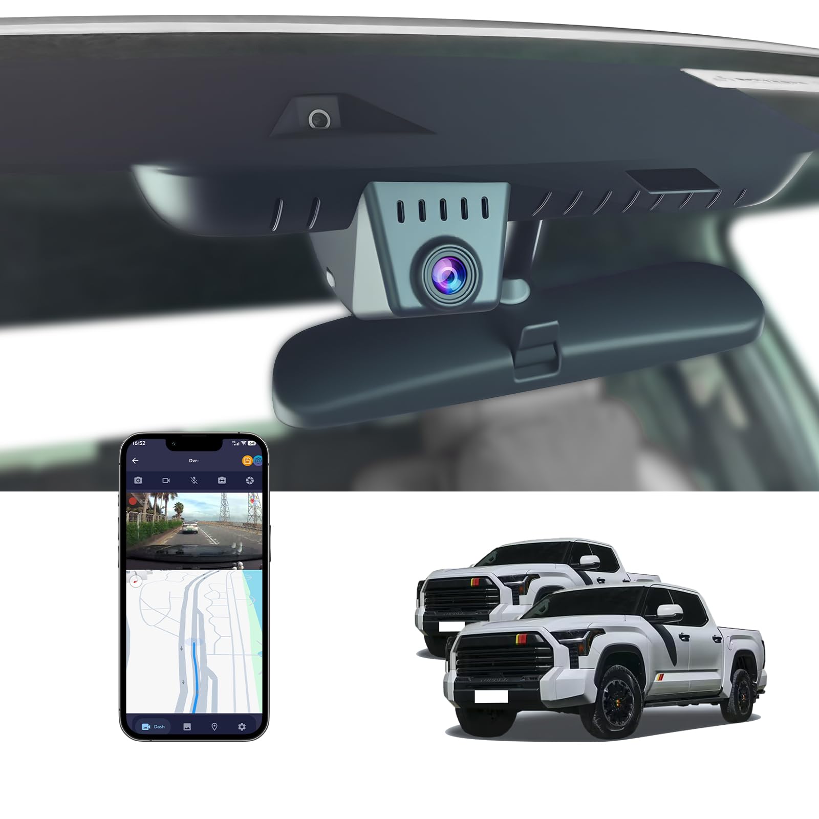 FUVYMYT Front 4K Dash Cam (Tacoma 24–25)