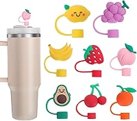 Vista 11 de Stanley - 8 fundas para popotes para vasos Stanley de 30 y 40 onzas, tapas de popote en varias formas, regalos para el Día de la Madre para mujeres