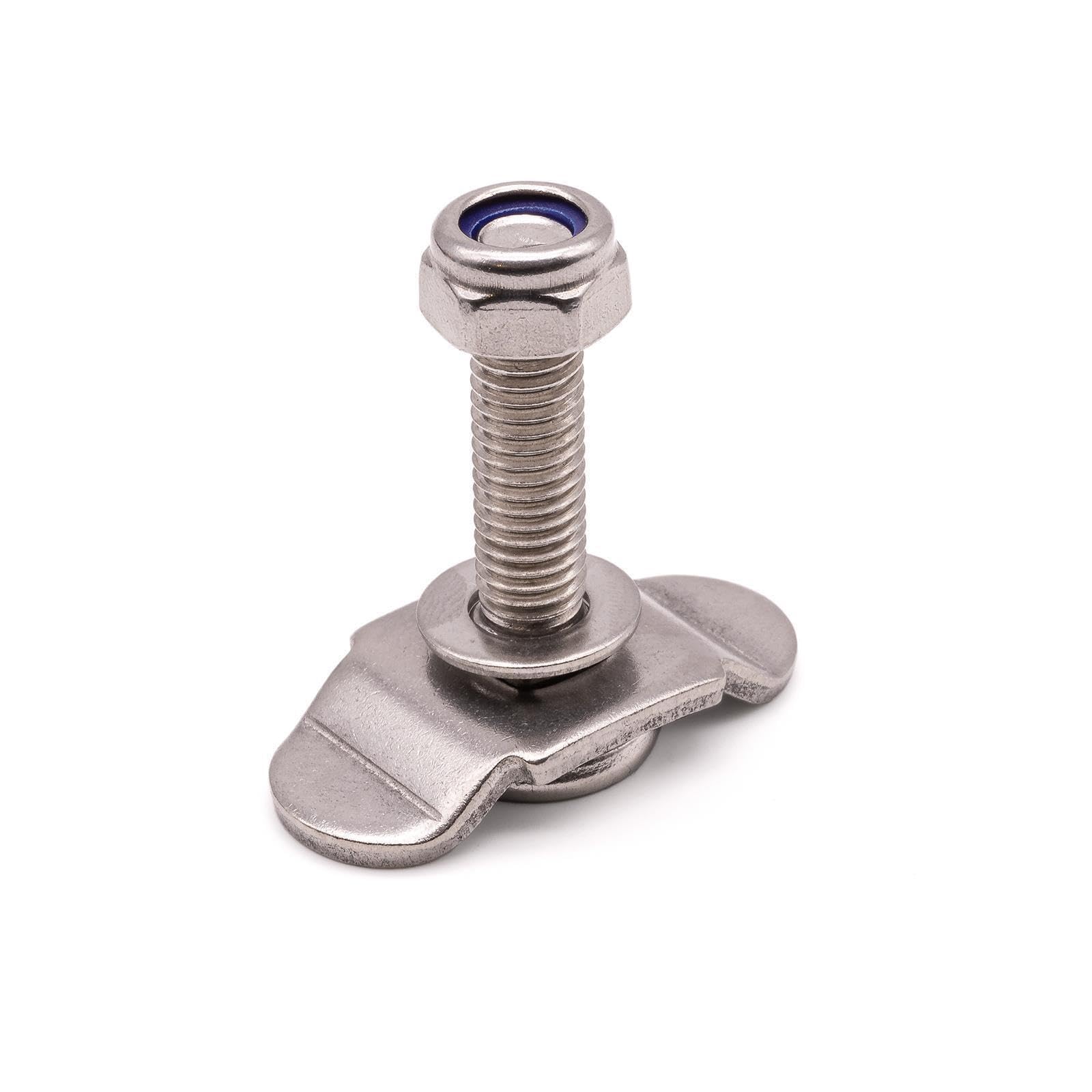 10x Schraubfitting Airlineschiene EDELSTAHL V2A M8x30 Endbeschlag für Zurrschienen Fitting Verschraubung Airline