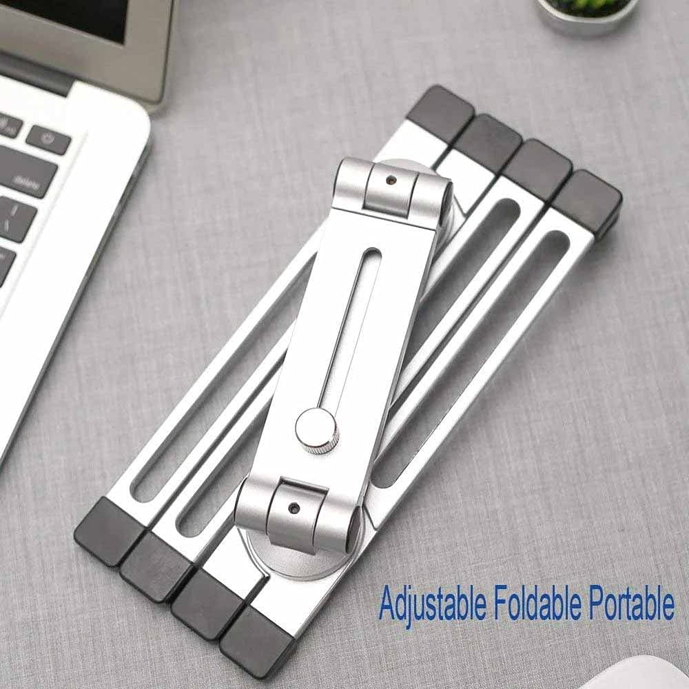 Stojak na tablet z aluminium, regulowany kąt/wysokość, składany uchwyt, telefon komórkowy, książki, zestaw głośnomówiący