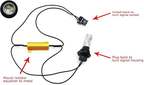 Miniatura 6 de iJDMTOY (2) No necesita resistencia JDM Red 21-SMD 7440 T20 Bombillas LED compatibles con luces de señal de giro traseras (sin hiperflash)