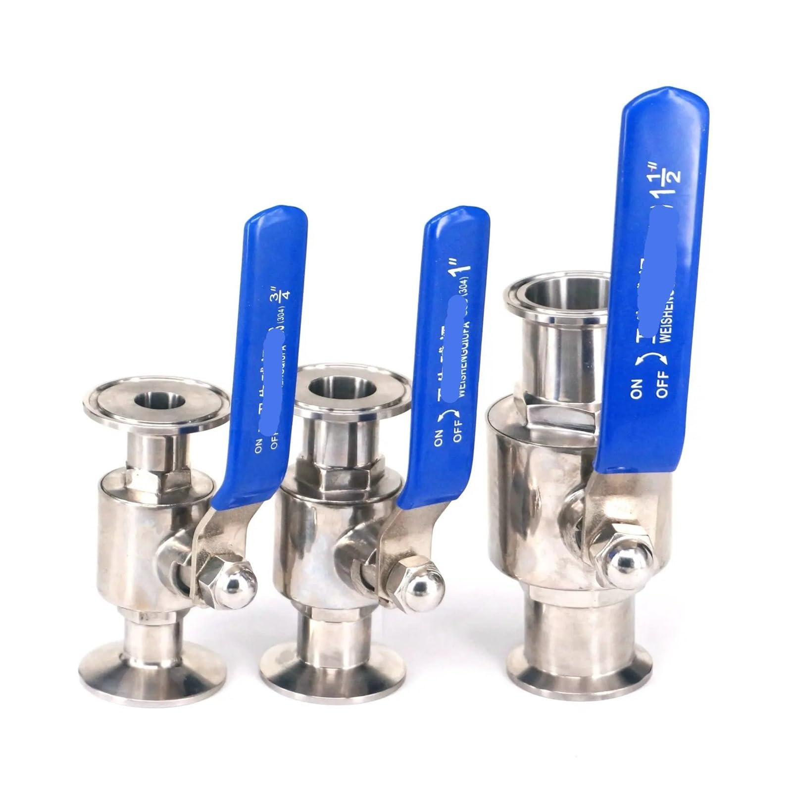 VSPPJYFG 1 Pcs 1.5" 2" 2.5" Triple clamp Ferrule 304 Stainless Steel Sanitary Ball Valve 304 SUS 316 Stainless Steel(316,12.7x25mm 0.5 in. TC)