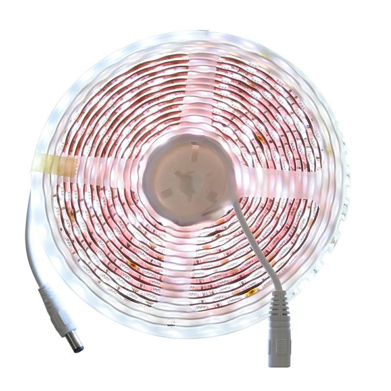 Part Synergy 5-Meter White LED Rope Light – 12V Replacement for Awning Lights with 110V Adapter 3 Modes (On/Off/Dim) 3M Tape Backing