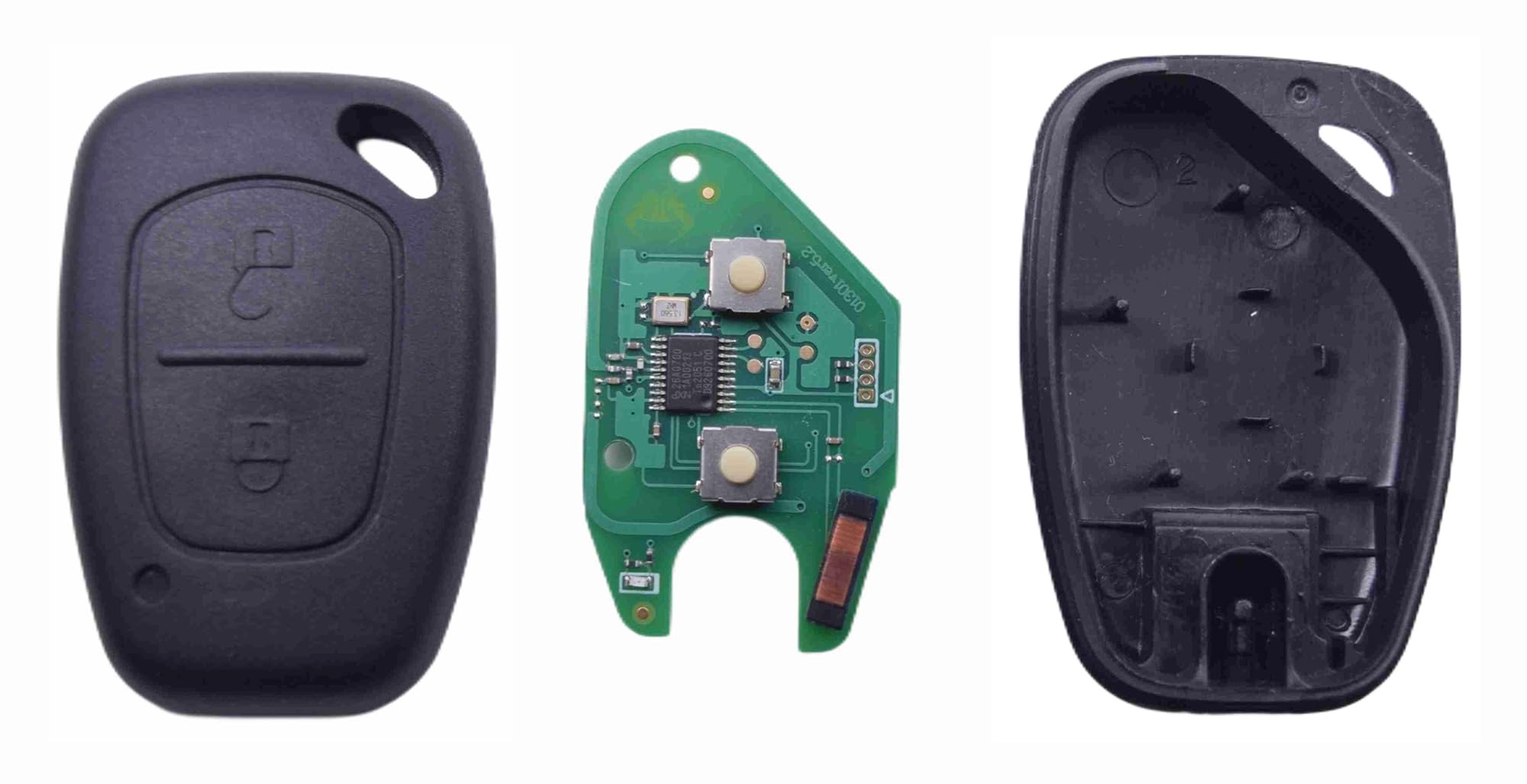 Clé Vierge Electronique à Programmer ID46 Compatible avec Renault Kangoo Master Trafic 2 Opel Vivaro Movano Vauxhall Lame NE73 Télécommande à Distance Testée
