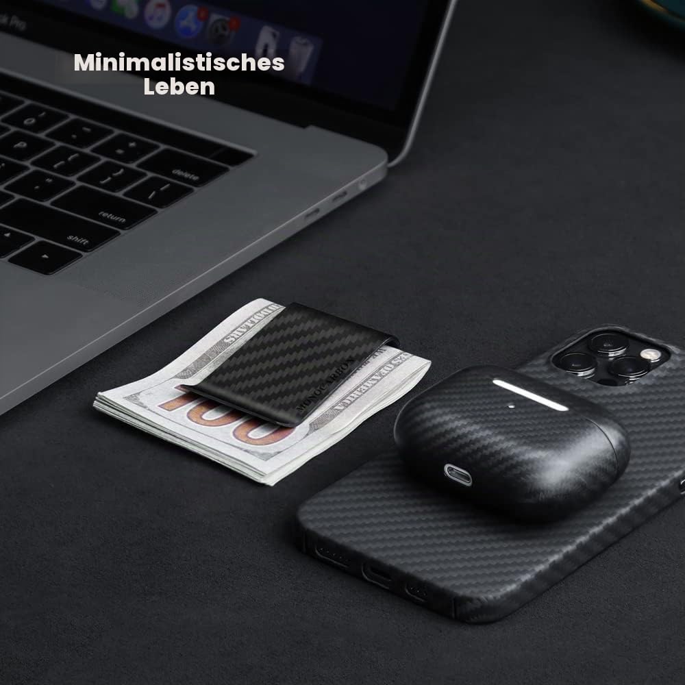 Carbon Fiber Geldbörse Geldklammer Kreditkartenhalter CLL CARBONLIFE Clips für Herren