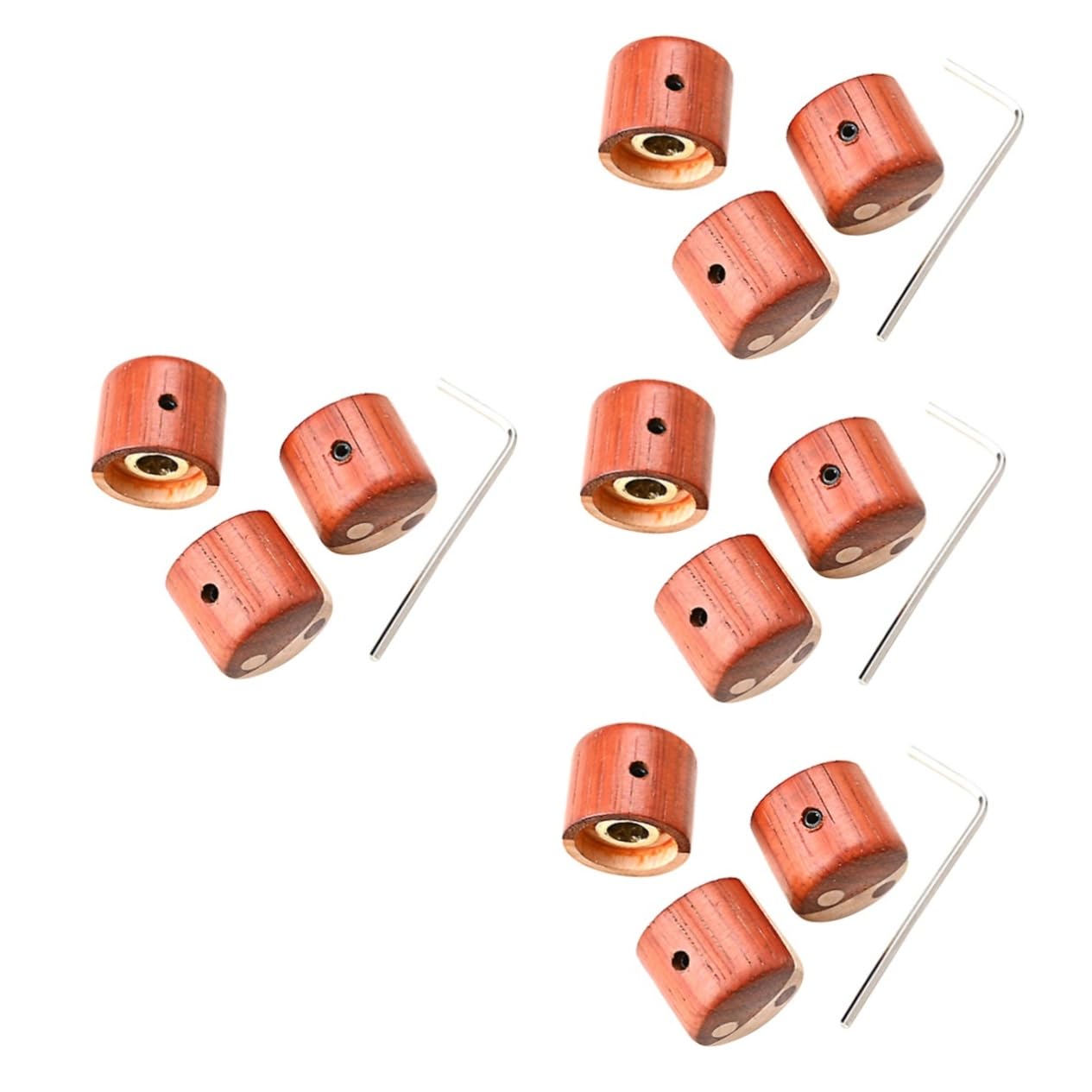 HEMOTON 12piezas Perillas De Control De De Madera Para Guitarra Eléctrica Reemplazo De Pomo De Potenciómetro Accesorios Para Eléctricas y Prácticas