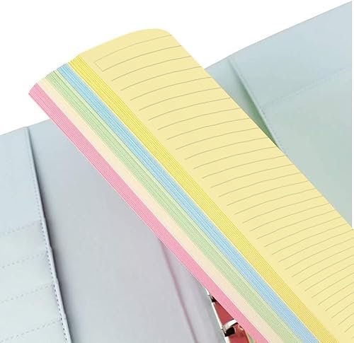 Miniatura 6 de Papel de relleno A5, papel de repuesto para cuaderno de 3 agujeros para carpeta recargable de 3 anillas, papel de repuesto para planificador de