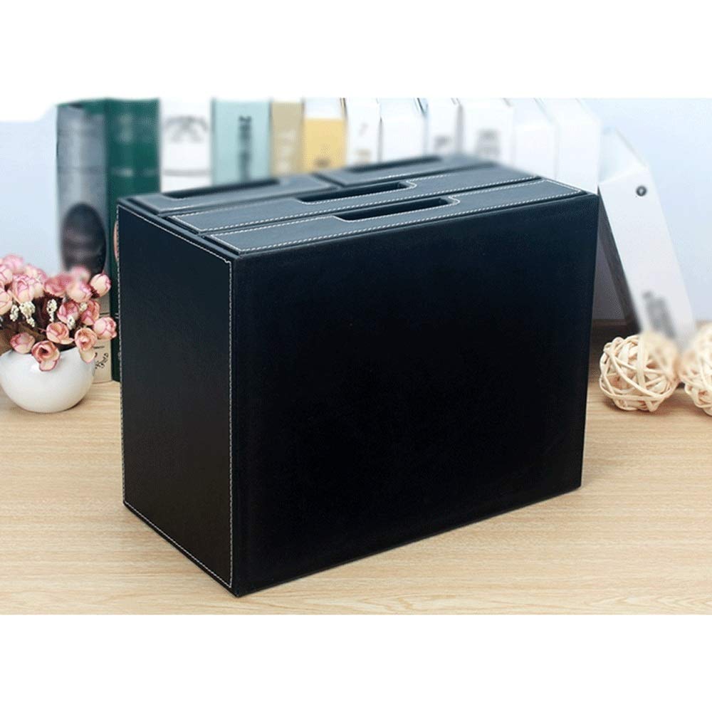 Struttura in legno Scrivania Archivio Organizzatore con Pelle File Cabinet Scatola di Immagazzinaggio File Manager