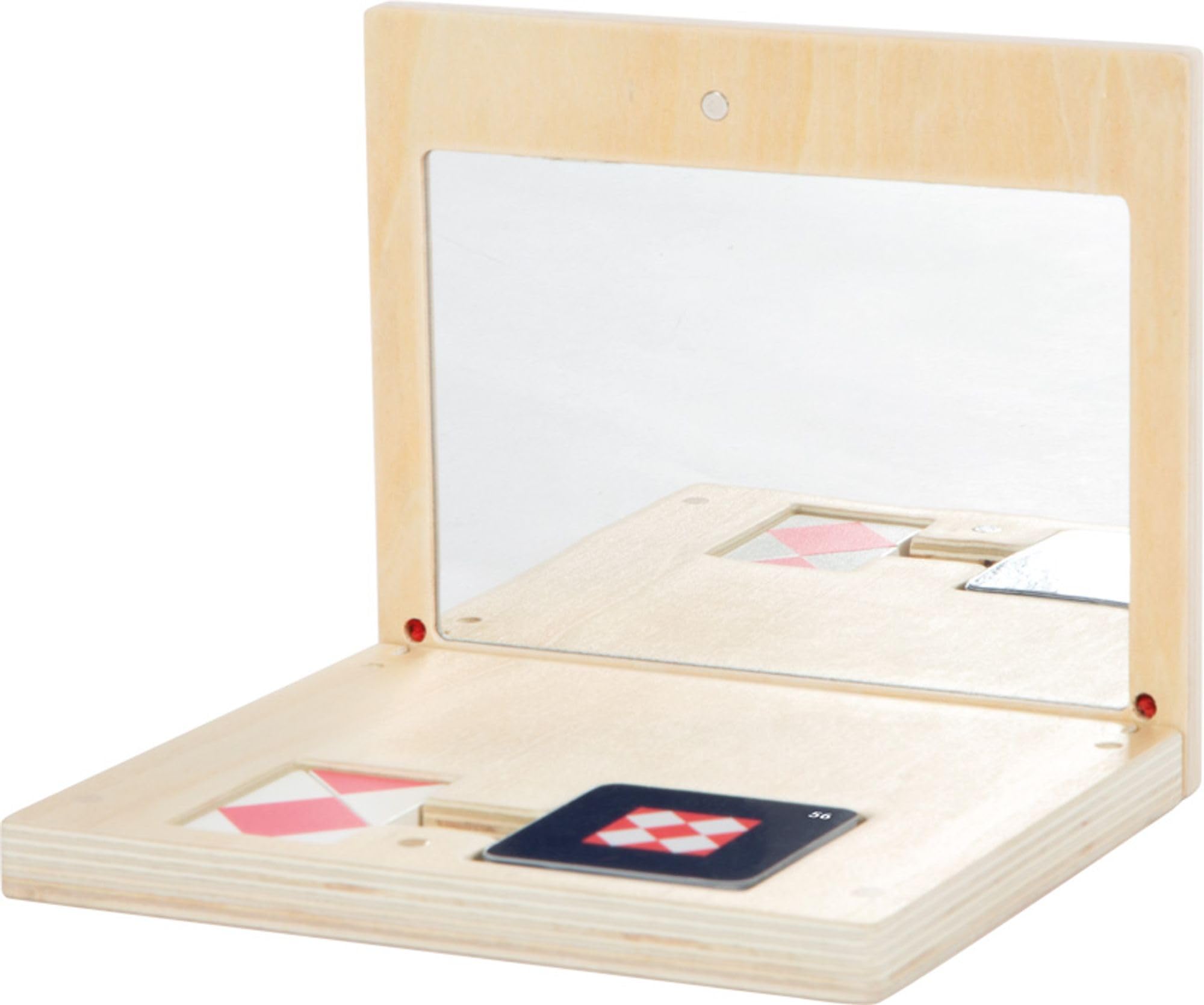Small Foot Symmetry Game with Mirror Educate, wood, puzzle in wooden box w/magnetic latch, for ages 5+ yrs, 12463 - Image 4