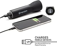 Vista 2 de HYBRIDLIGHT Journey 300 - Linterna solar LED impermeable con cargador de teléfono USB, color negro