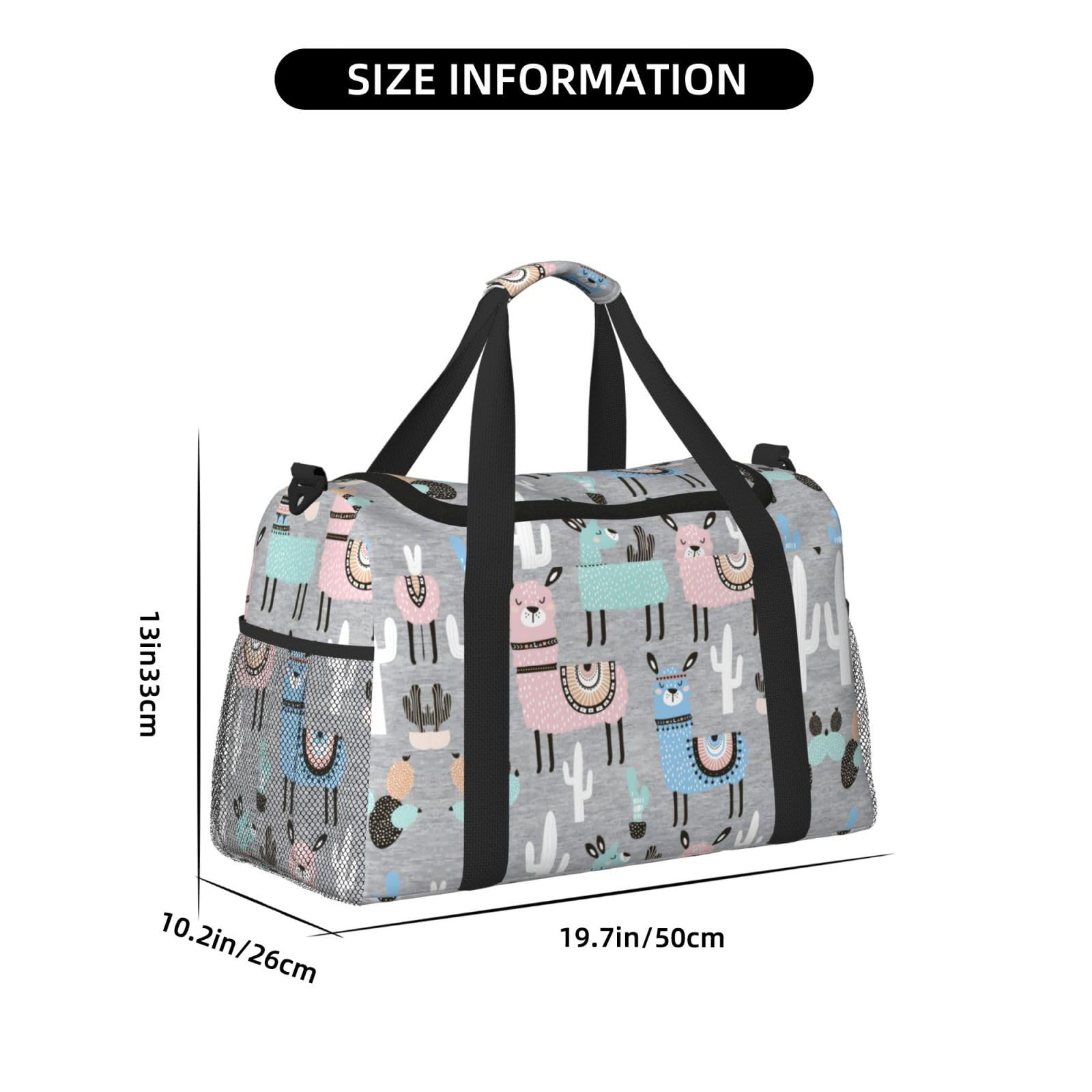 Lama kaktus torba na ramię kobiety mężczyźni podróżna torba crossbody torebka torba na ramię torebki robocze codzienna torba hobo