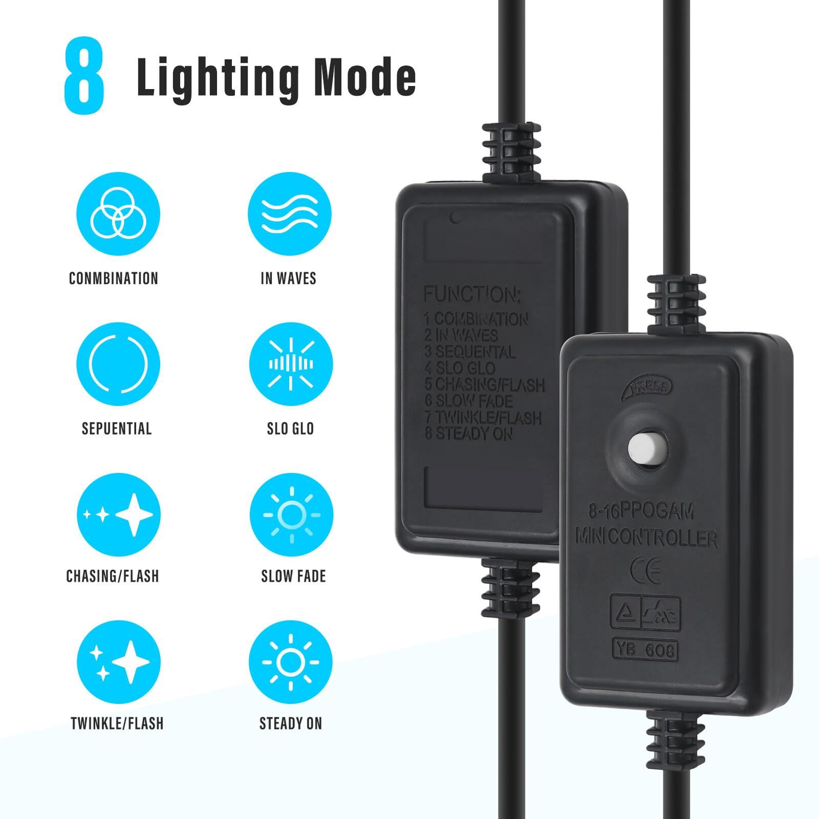 10M LED Tubo de Luz, 8 Modalidades，220V Exterior e Interior Tira de Luz con Manguera, Verde, para Decoración e Iluminación Halloween, Boda, Fiesta, Navidad