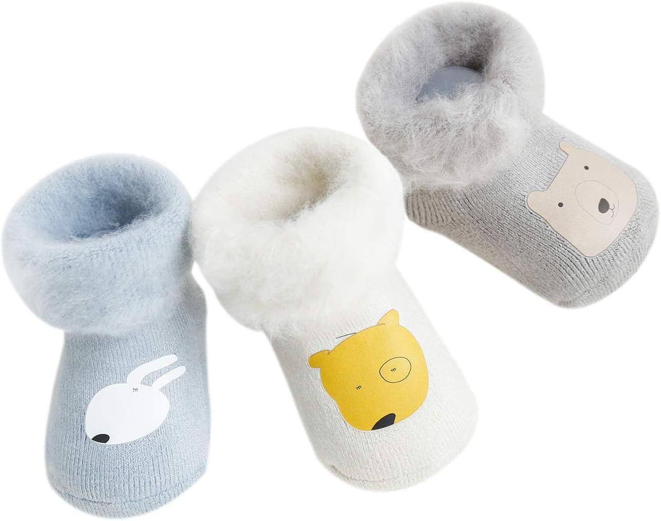 Baby Winter Thick Fur Cotton Socks, Warm Toddler Boys Girls Socks 0-36 months