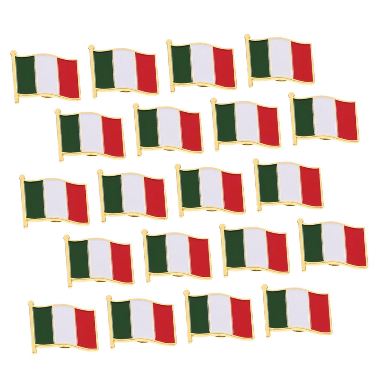 VALICLUD 40 Stück Italienische Flagge Brosche Herren Anzug Pin Schal Brosche Pin Patriotisches Abzeichen Flagge Pin Kleidung Abzeichen Italienische Brosche Pin Italien Pin Nationalflagge