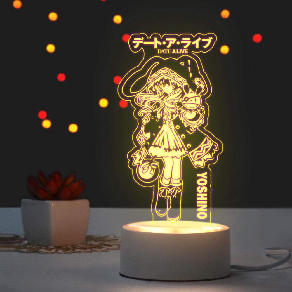 3D Illusion Lamp LED Night Light Anime Second Element Conan Northern Sauce Guilty Crown Naruto Gift for Boys Kids Room Decor Table Lamp Christmas-Shinai