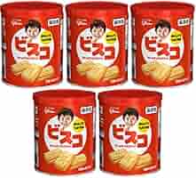 Amazon.co.jp: 江崎グリコ ビスコ 保存缶 5缶セット 賞味期限4年
