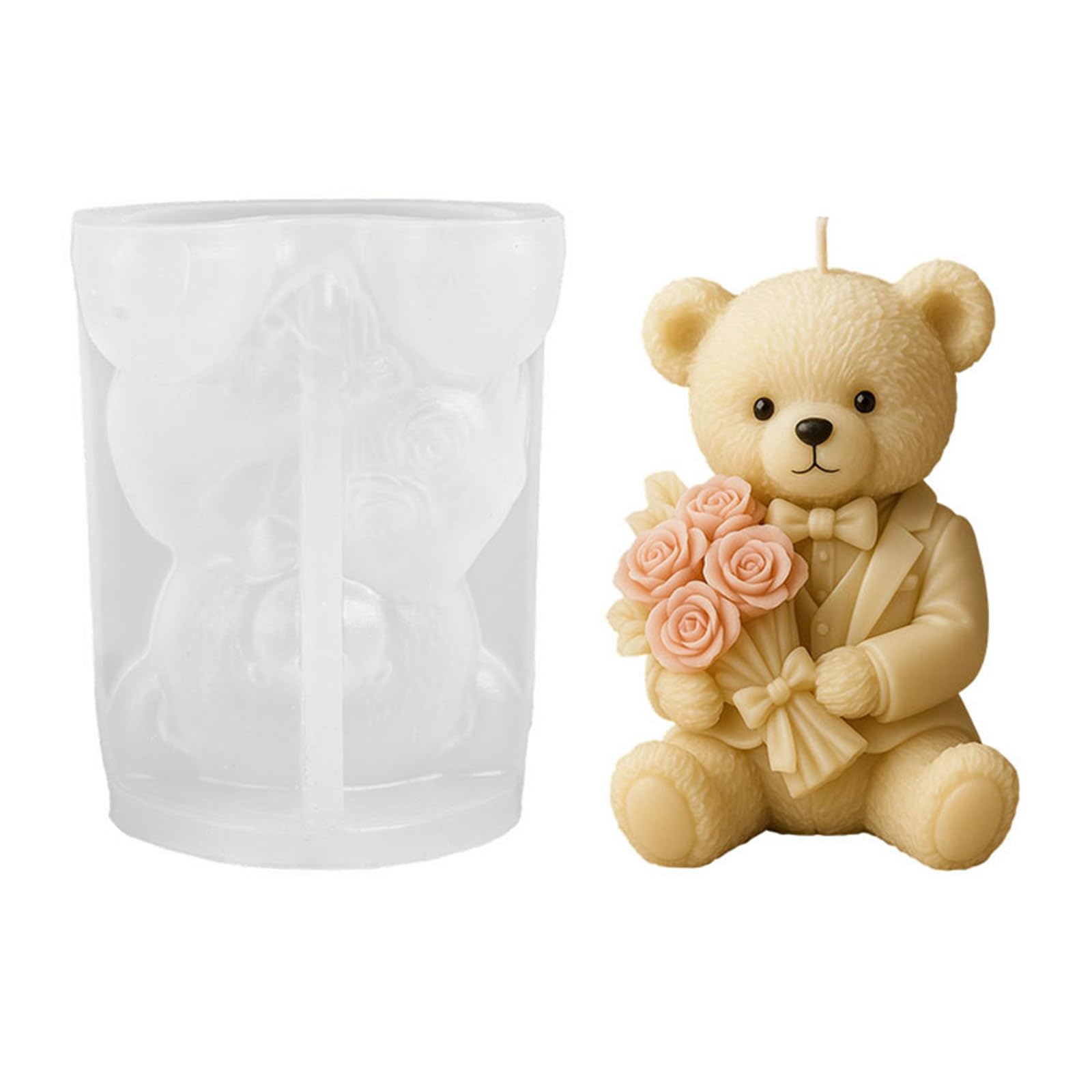 OSNIYAW Food Grade Silicone Balloon Bear for Scented Easy Demolding Designs for Craft and Workshops Craft Silicone Mold