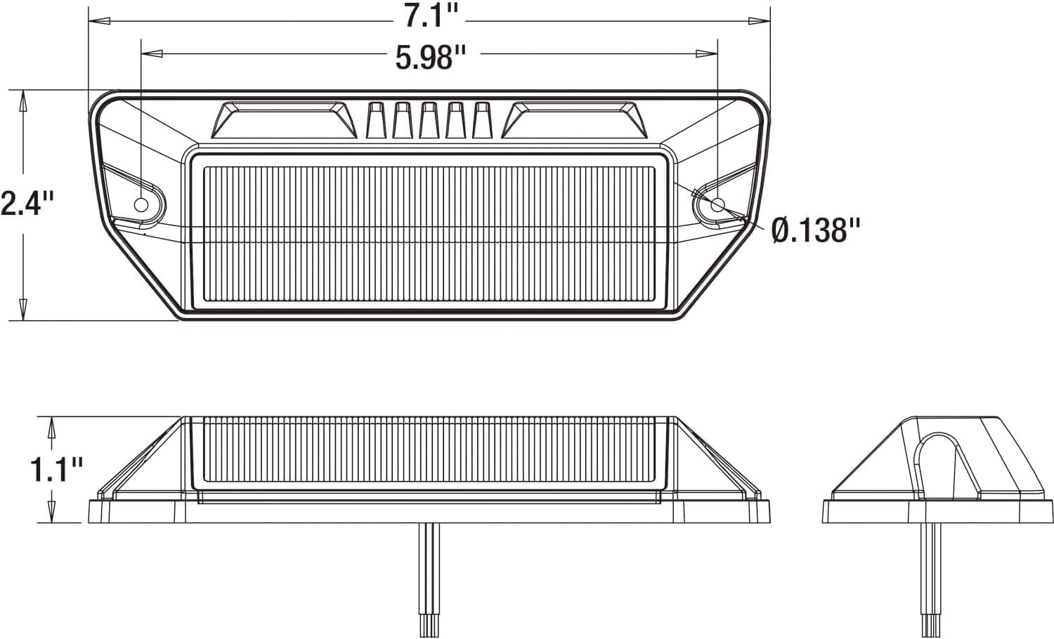 Buyers Products 1492245 Combination LED Scene Light W/Amber Strobe & Clear Flood, Blunt Cut Connection, Two Lights in One, Emergency Vehicle Lights | Emergency Vehicle Lights, Blunt Cut Connection
