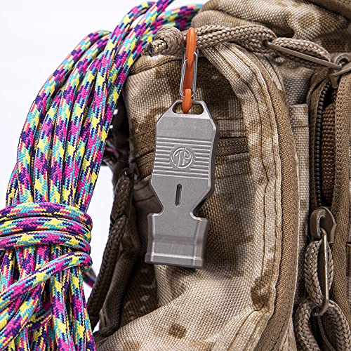 Tacray Titanium Emergency Whistle, Portable Whistle For Lanyard & Keychain, Loud Whistle Up To 130 Decibels For Emergency Survival, Hiking, Camping, Boating (Bigger Version) #TOP6