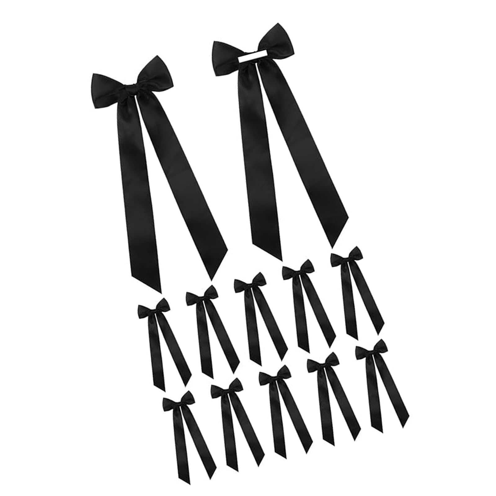 Carotoe Black 12Pcs Wedding Bowknot Ornament Adhesive Ribbon Bowknot For Candlestick Wedding Table Centerpieces Art Craft Packaging Ribbons