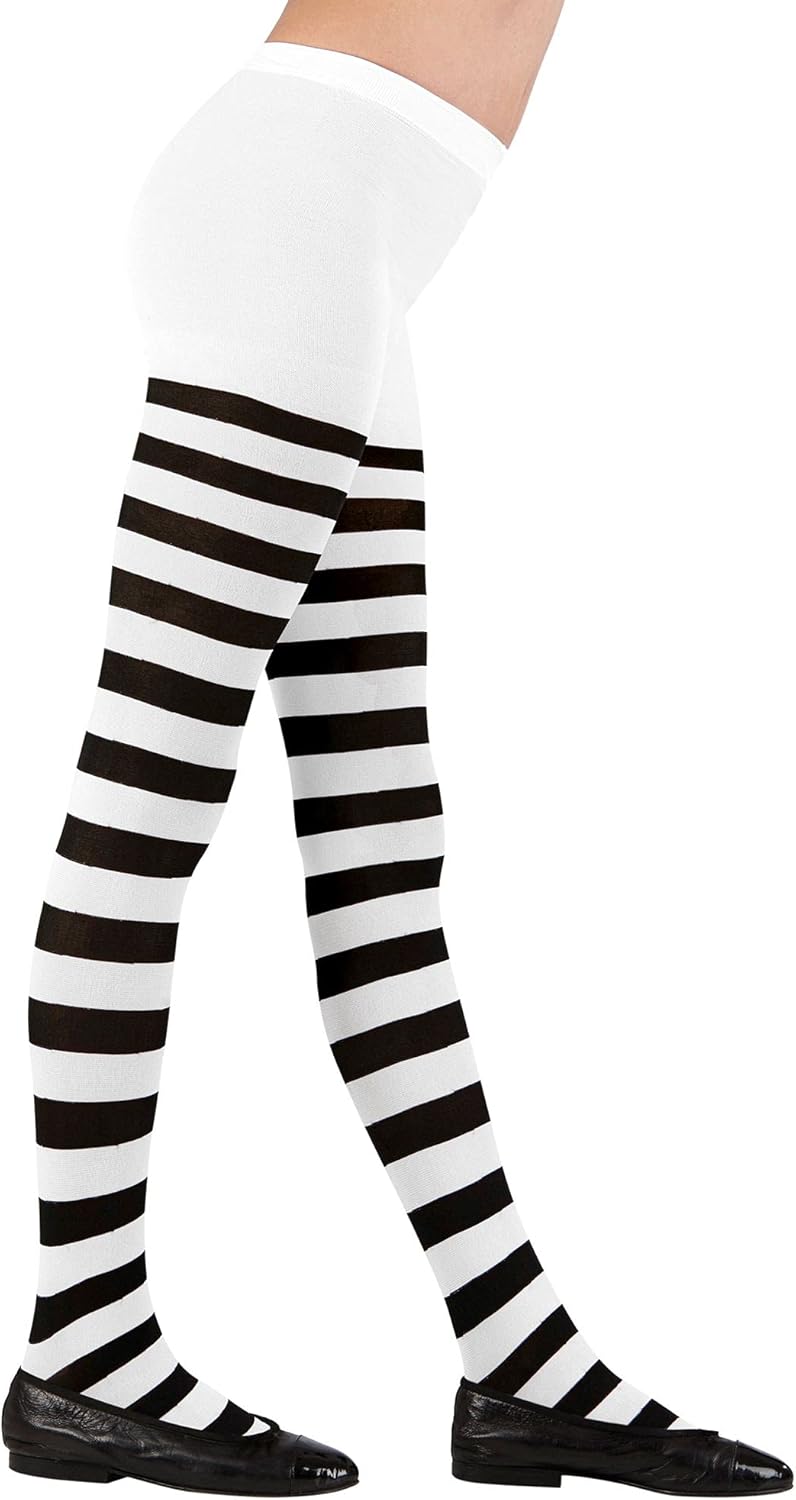 WIDMANN S.R.L. - Blanco Rayado Medias Niã?O Negro